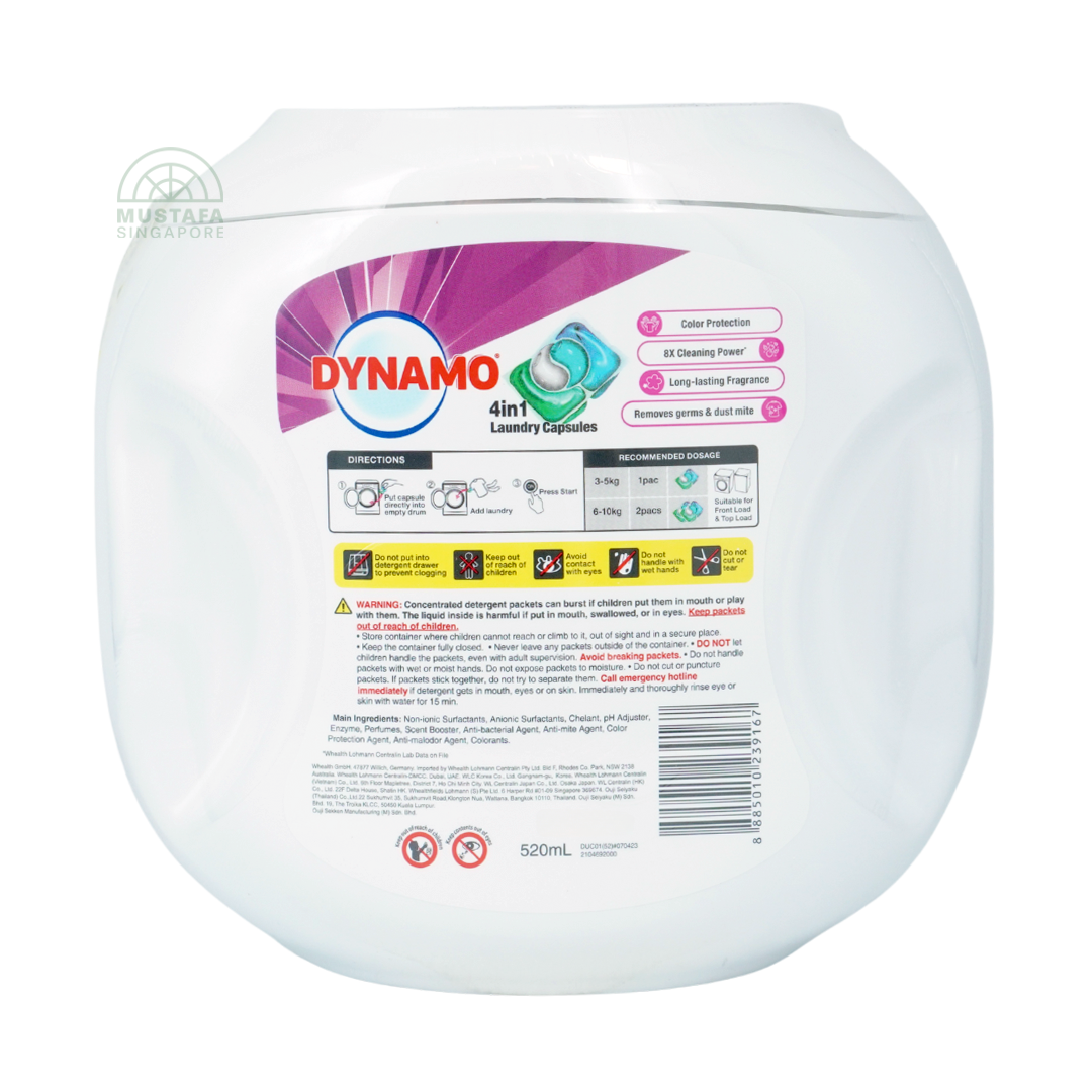 DYNAMO 4 in 1 Laundry Capsules Colour Care 10ml 52pcs