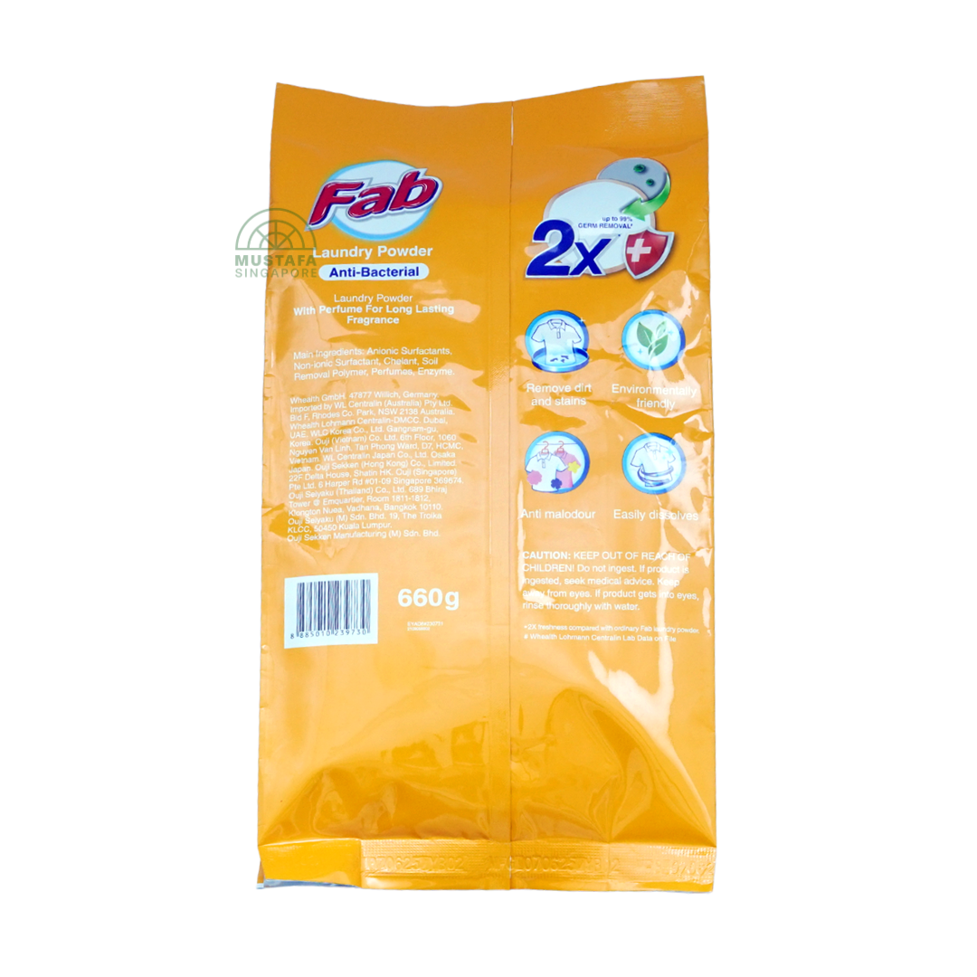 FAB Laundry Powder Anti Bacterial 660g