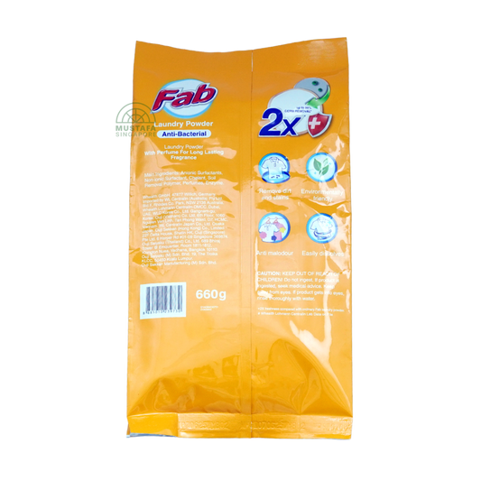FAB Laundry Powder Anti Bacterial 660g