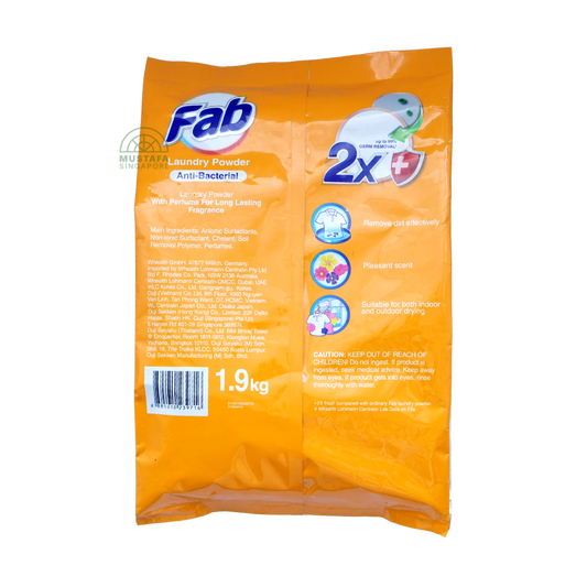 FAB Laundry Powder Anti Bacterial 1.9kg