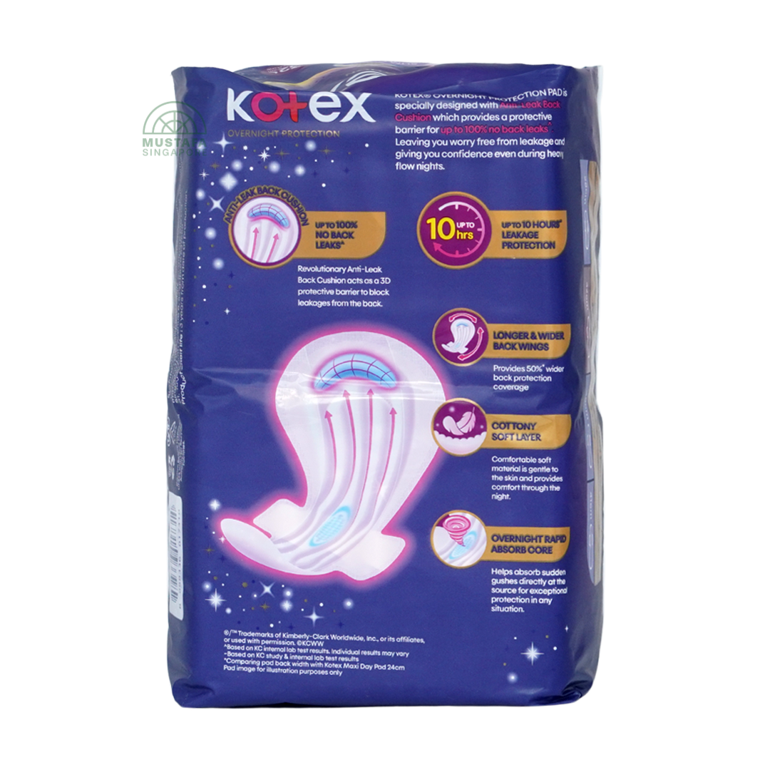 Kotex Soft & Smooth Slim Overnight Wing 32cm 18s