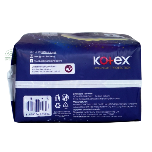 Kotex Soft & Smooth Slim Overnight Wing 35cm 16s