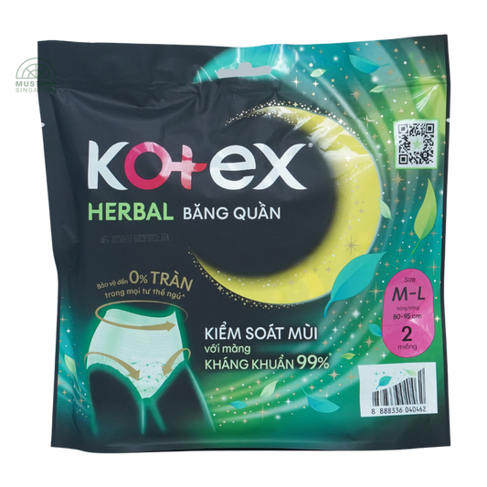 Kotex Herbal Overnight Pants M/L 2's