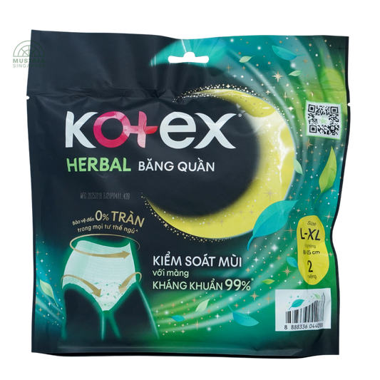 Kotex Herbal Overnight Pants L/XL 2's