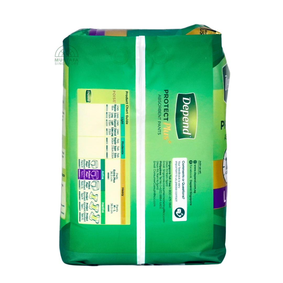 Depend Protect Plus Absorbent Pants L 8s