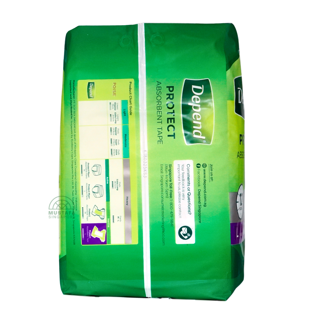 Depend Protect Absorbent Tape L 10s