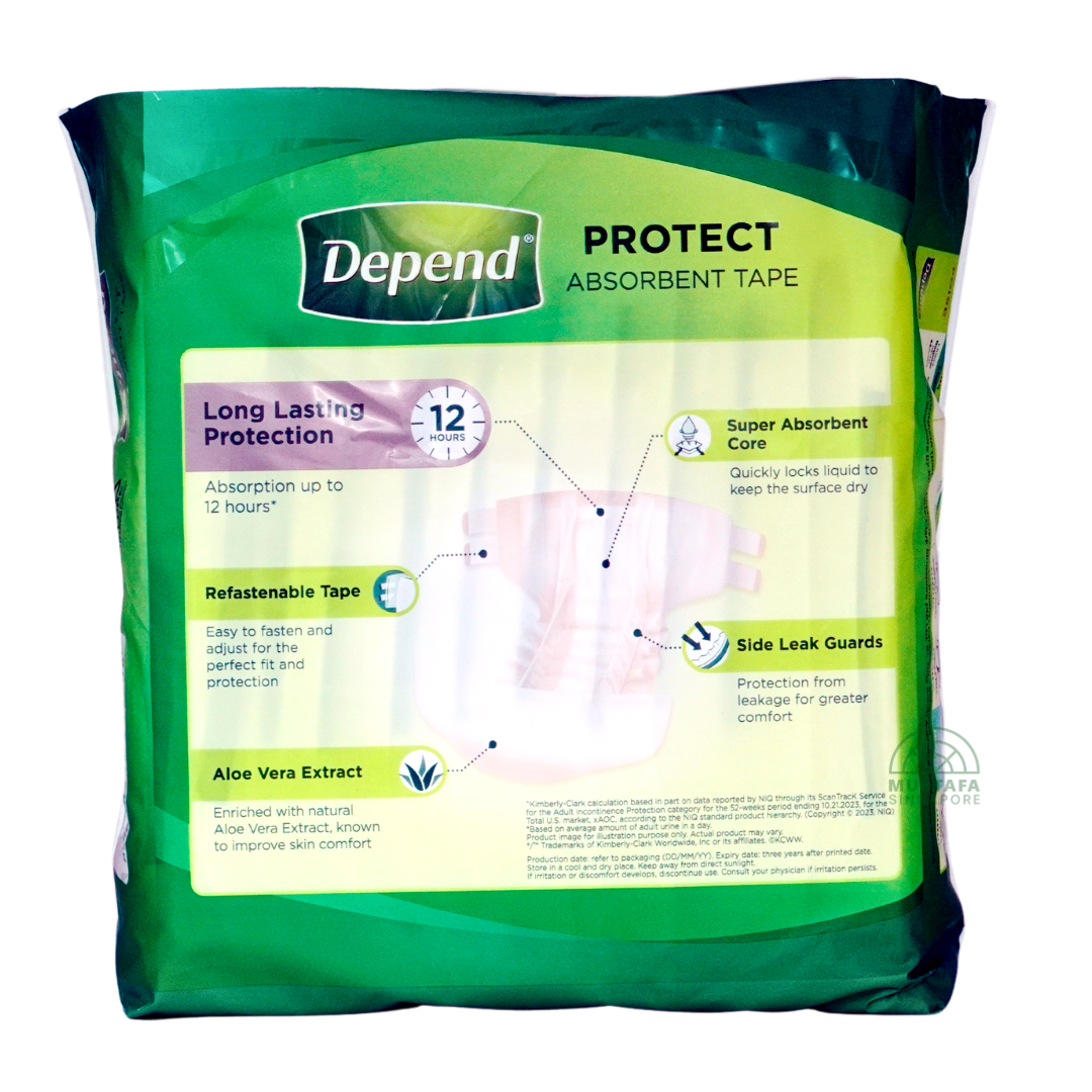 Depend Protect Absorbent Tape M 12s