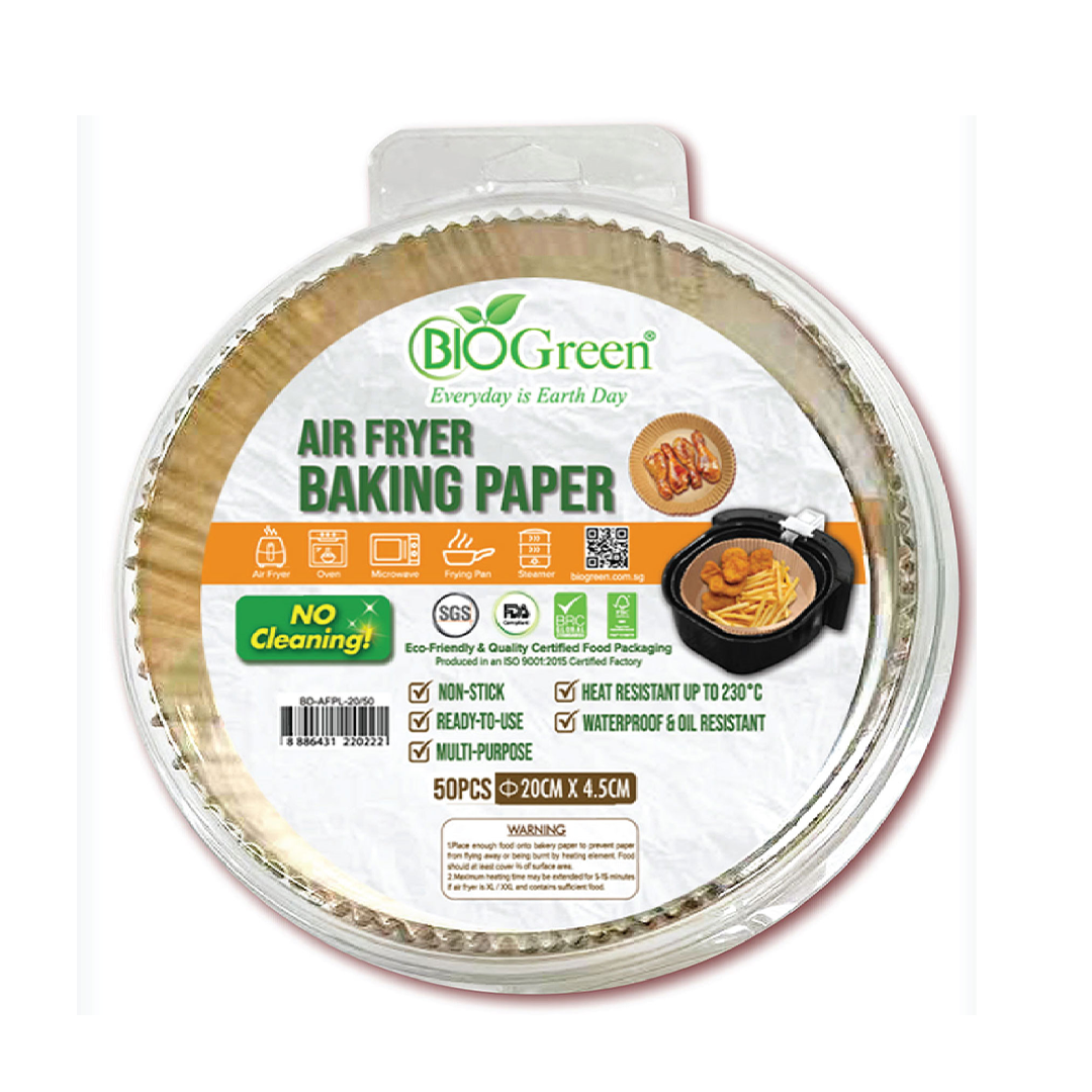 Biogreen Air Fryer Baking Paper 20cm x 50's (FSC)