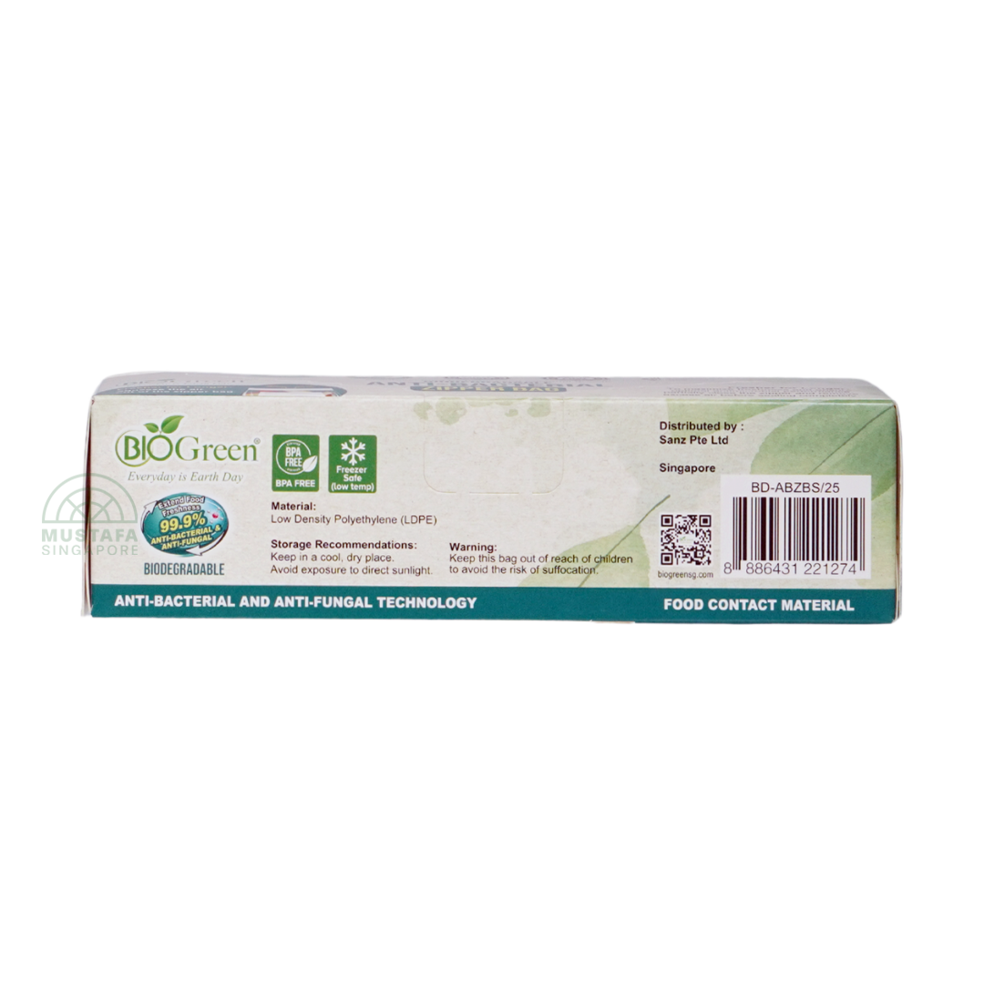 Biodegradable Anti-Bacterial Zipper Bag 25 Bags Small