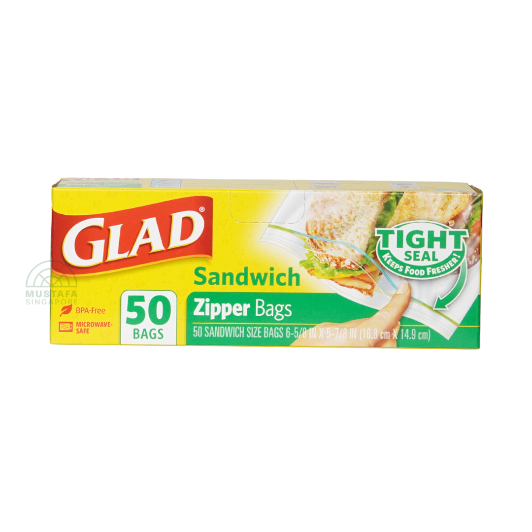 Glad Sandwich Zipper Bags
(50 bags)