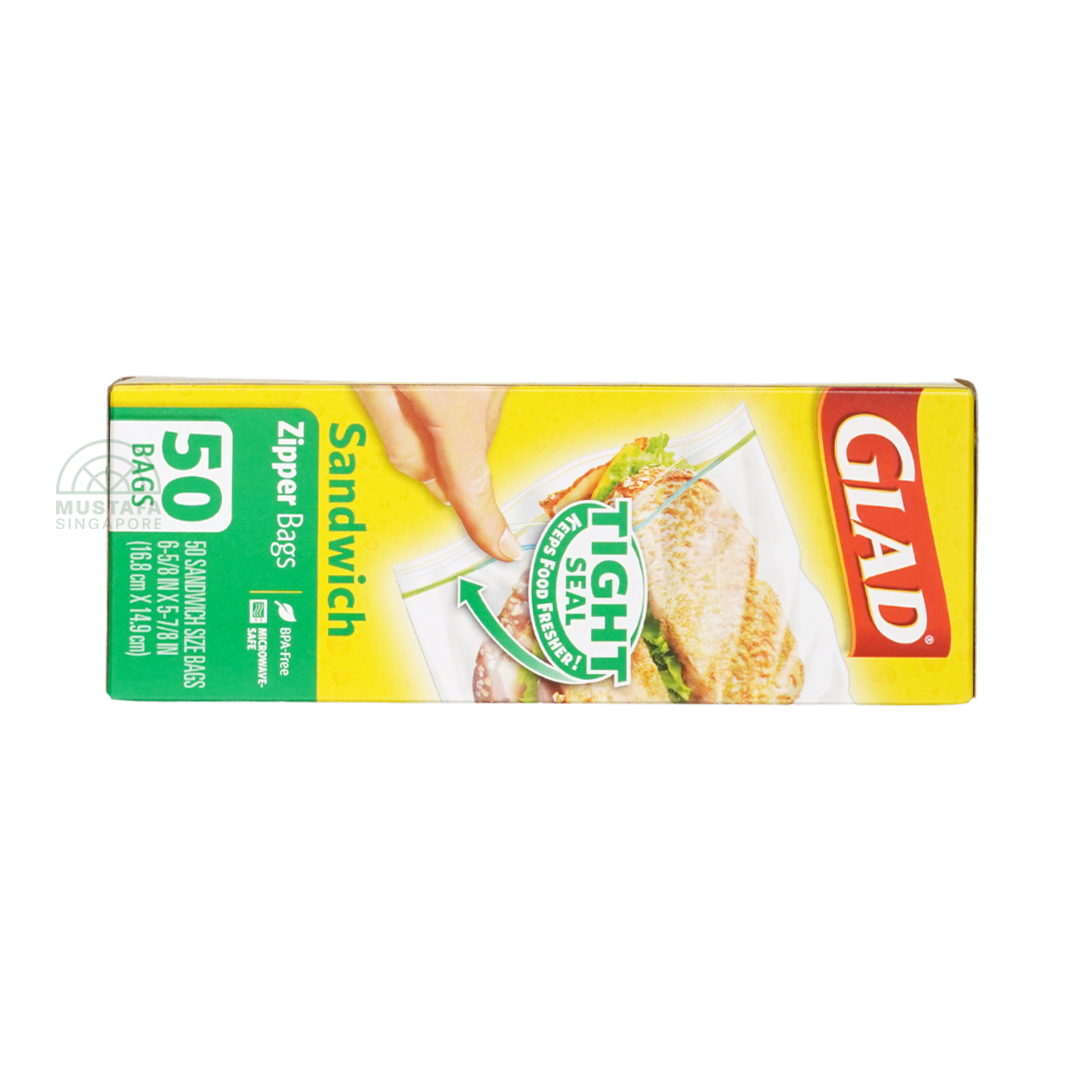Glad Sandwich Zipper Bags
(50 bags)