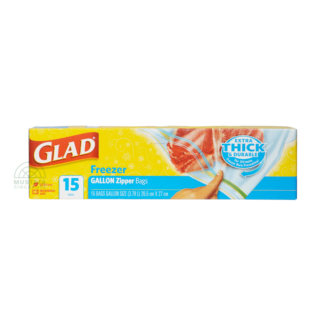 Glad Freezer Gallon Zipper Bags
- 3.78 litres
(15 bags)