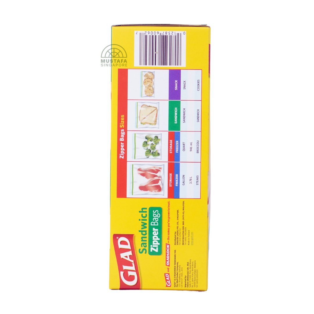 Glad Sandwich Zipper Bags
(100 bags)