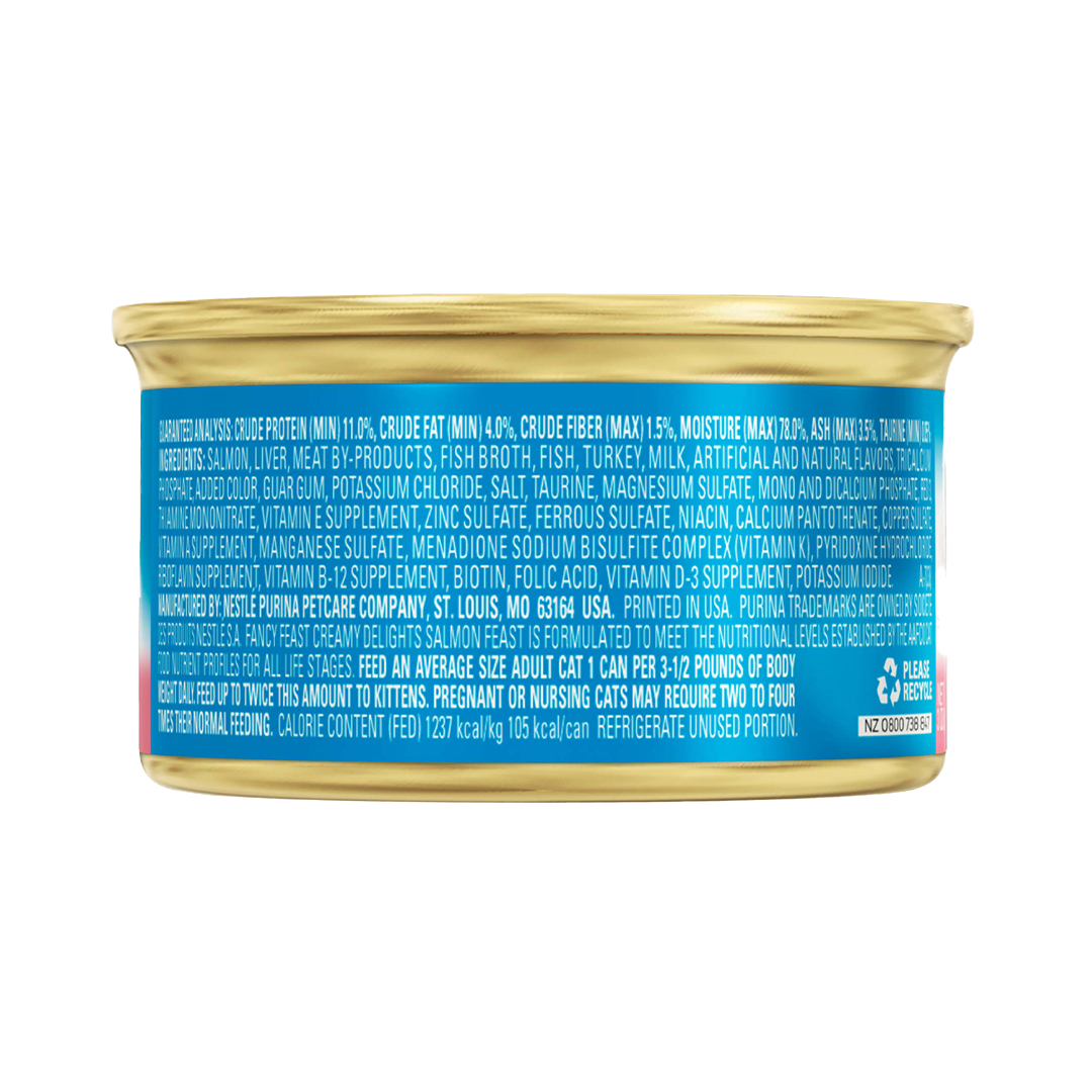 Purina Fancy Feast Creamy Delights Salmon Feast with a Touch of Real Milk 85g