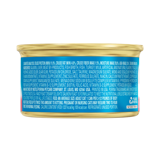 Purina Fancy Feast Creamy Delights Salmon Feast with a Touch of Real Milk 85g Purina Fancy Feast Creamy Delights Salmon Feast with a Touch of Real Milk 85g
