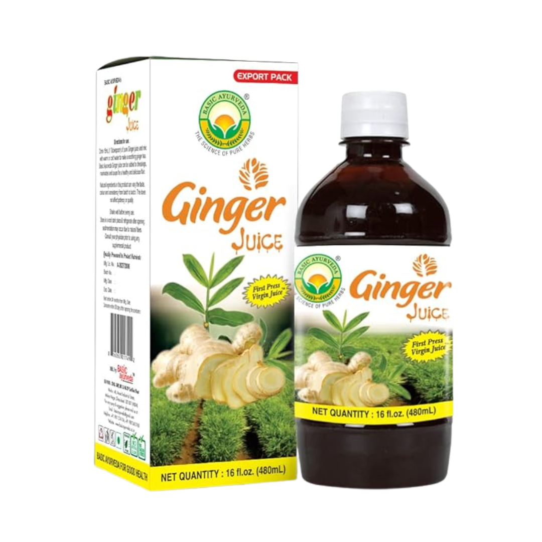 Basic Ayurveda First Press Virgin Ginger Juice 480ml