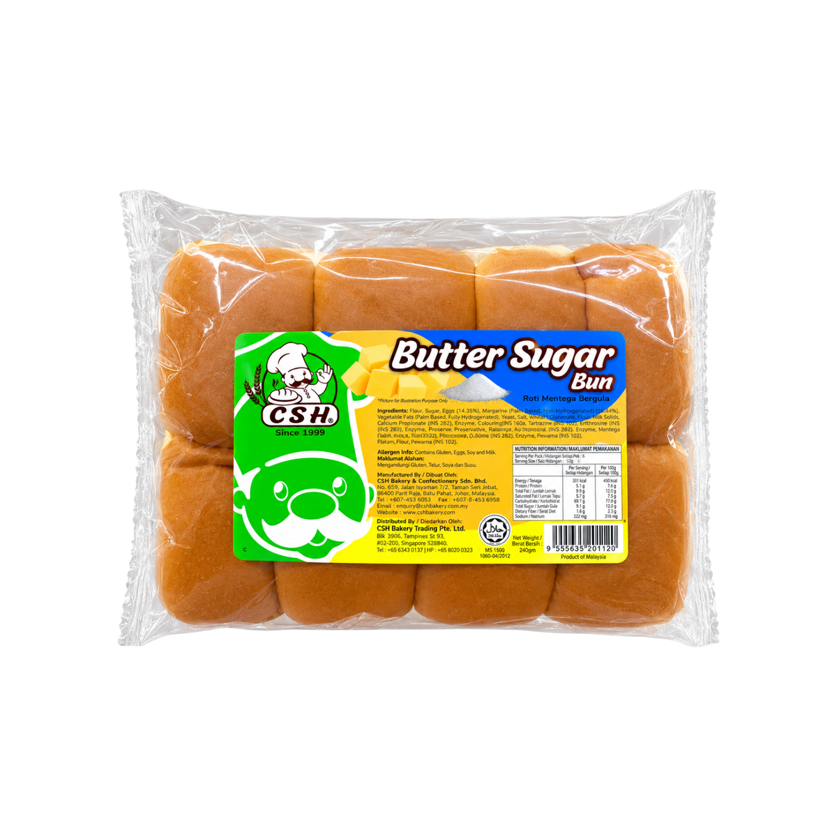 CSH Butter Sugar Bun 240g