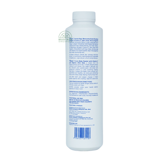 Pureen Fruity Baby Powder with Vitamin C Organic Aloe Vera 480g