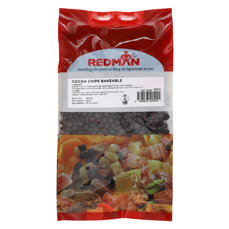 Redman Cocoa Chips Bakeable 250g