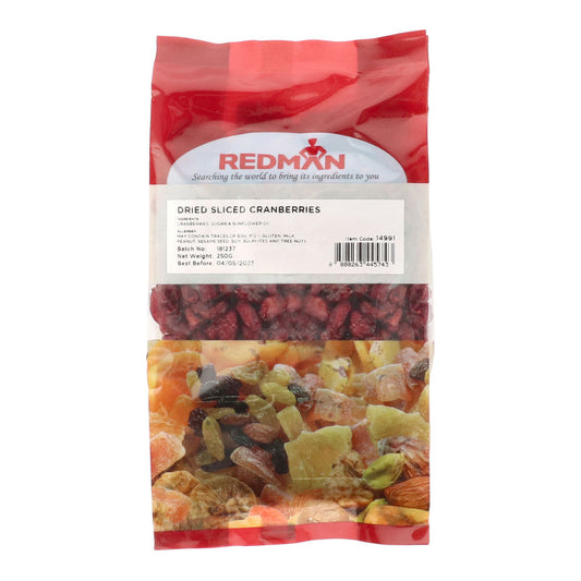 Redman Dried Cranberry Sliced 250g