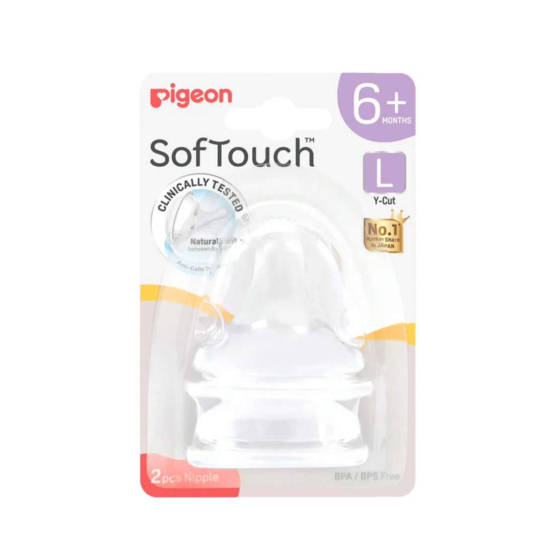Pigeon SofTouch 3 Nipple Blister Pack (L) 2pcs