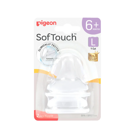 Pigeon SofTouch 3 Nipple Blister Pack (L) 2pcs