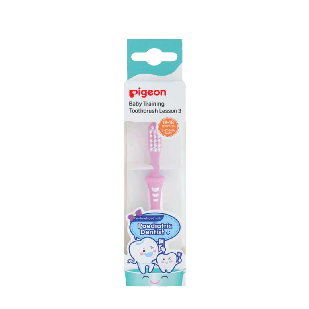 Pigeon Baby Training Toothbrush Lesson 3 Pink