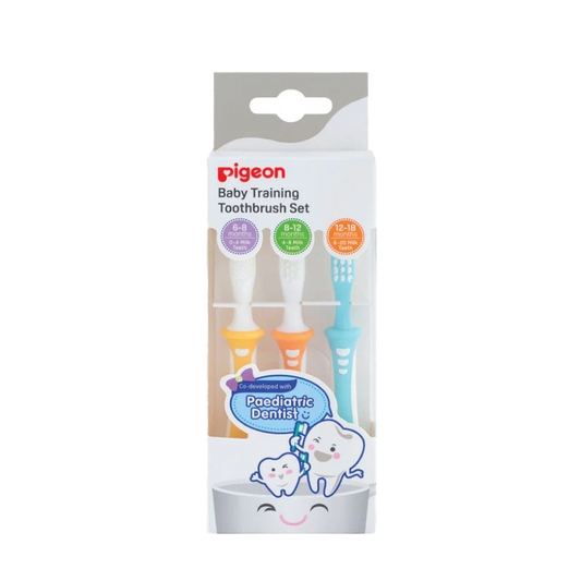 Pigeon Baby Training Toothbrush Lesson 123