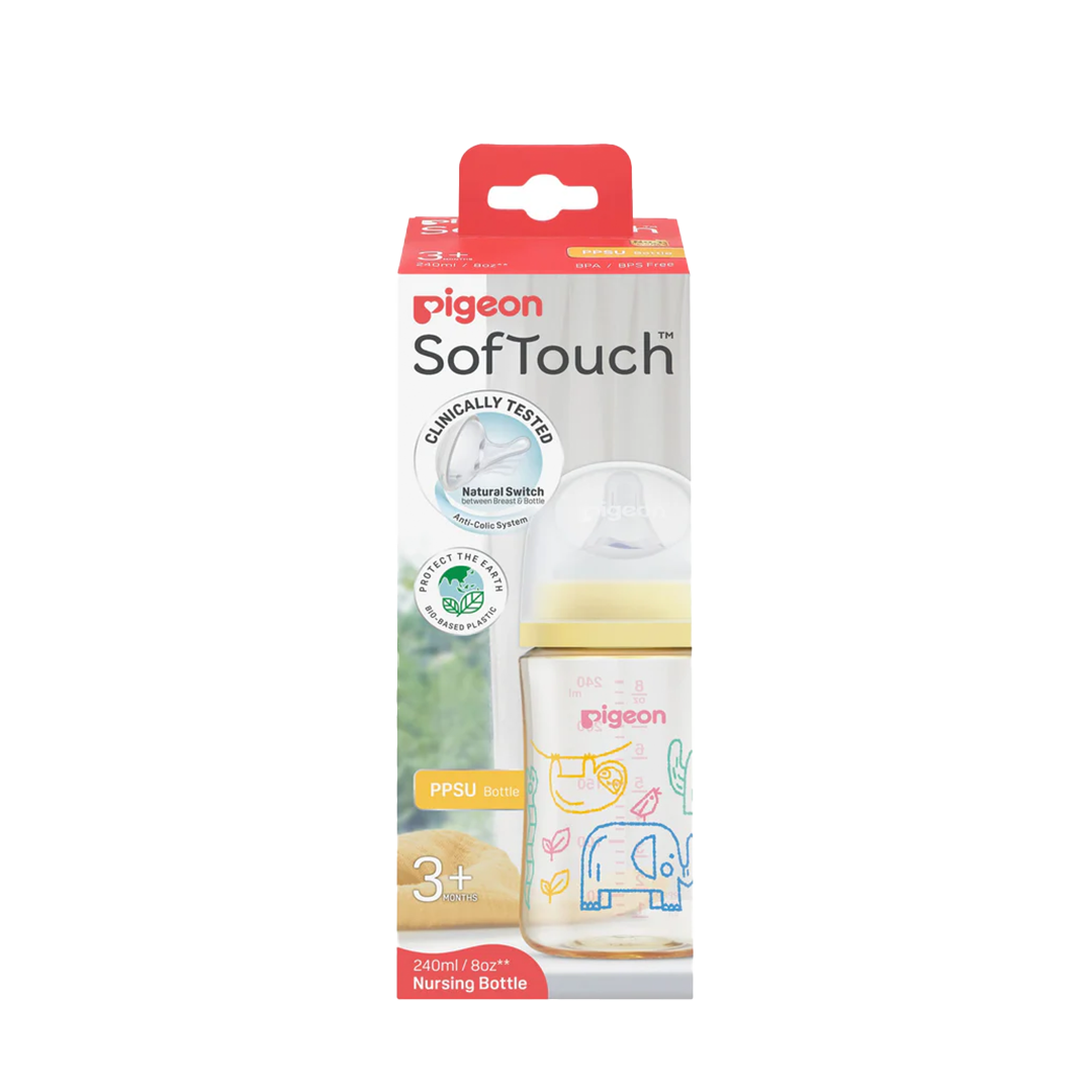 Pigeon SofTouch 3 Nursing Bottle PPSU Animal 240ml