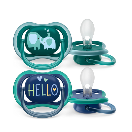 Philips Avent Soother Ultra Air 18+ months x2s (Green & Blue)