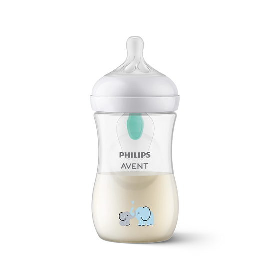 Philips Avent 1m+ Natural Response Air Free Vent Baby Bottle - Elephant (260ml)