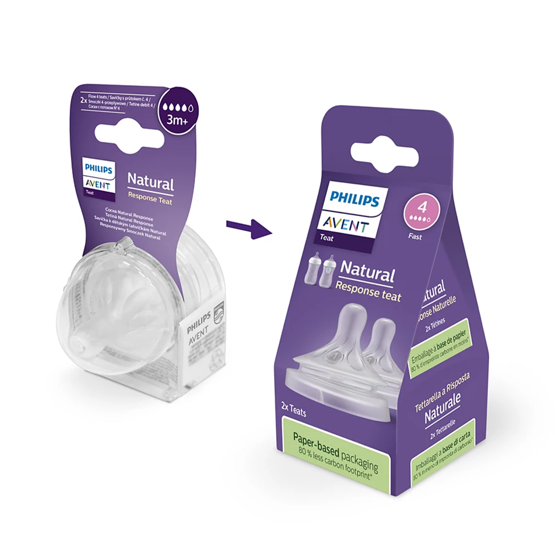 Philips Avent Natural Response Teat 3+ months x 2s
