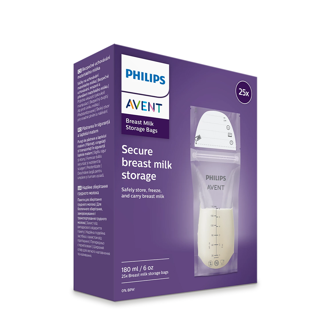 Philips Avent Pre-sterilised Breast Milk Storage Bags x 25s