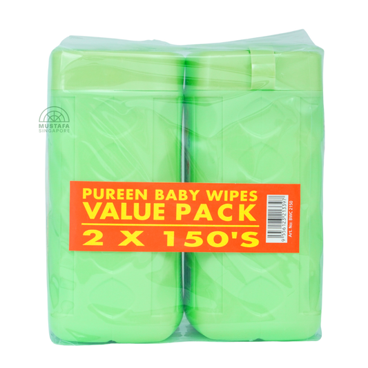 Pureen Baby Wipes Value Pack 2 x 150's