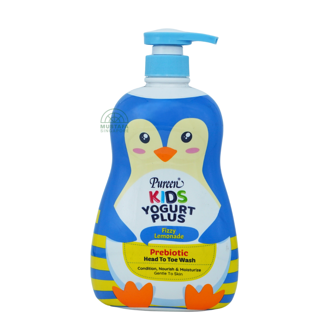 Pureen Kids Yogurt Plus Antibacterial Fizzy Lemonade Prebiotic Head to Toe Wash 700ml