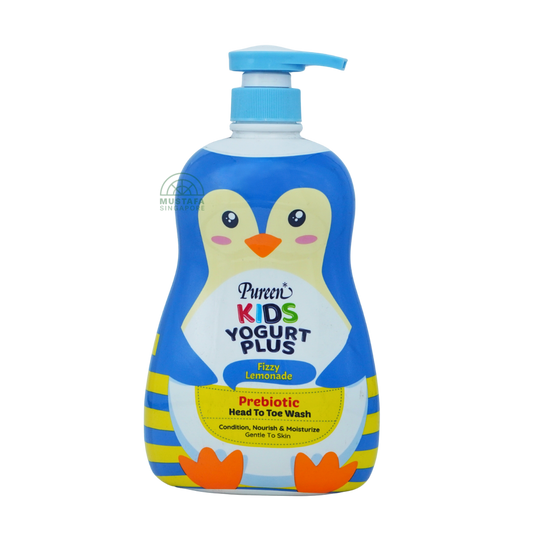Pureen Kids Yogurt Plus Antibacterial Fizzy Lemonade Prebiotic Head to Toe Wash 700ml