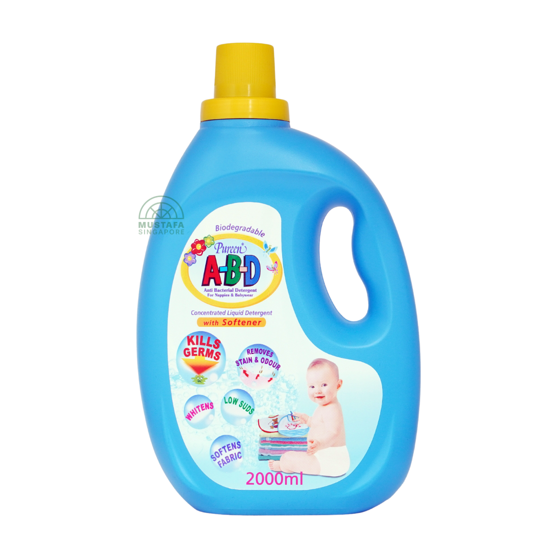 Pureen A-B-D Anti Bacterial Detergent concentrated Liquid Detergent with Softener for Nappies and Babywear 2L