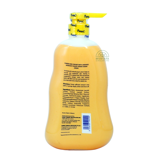 Pureen Kids Yogurt Bath Moisturizing & Nourishing Orange 750ml
