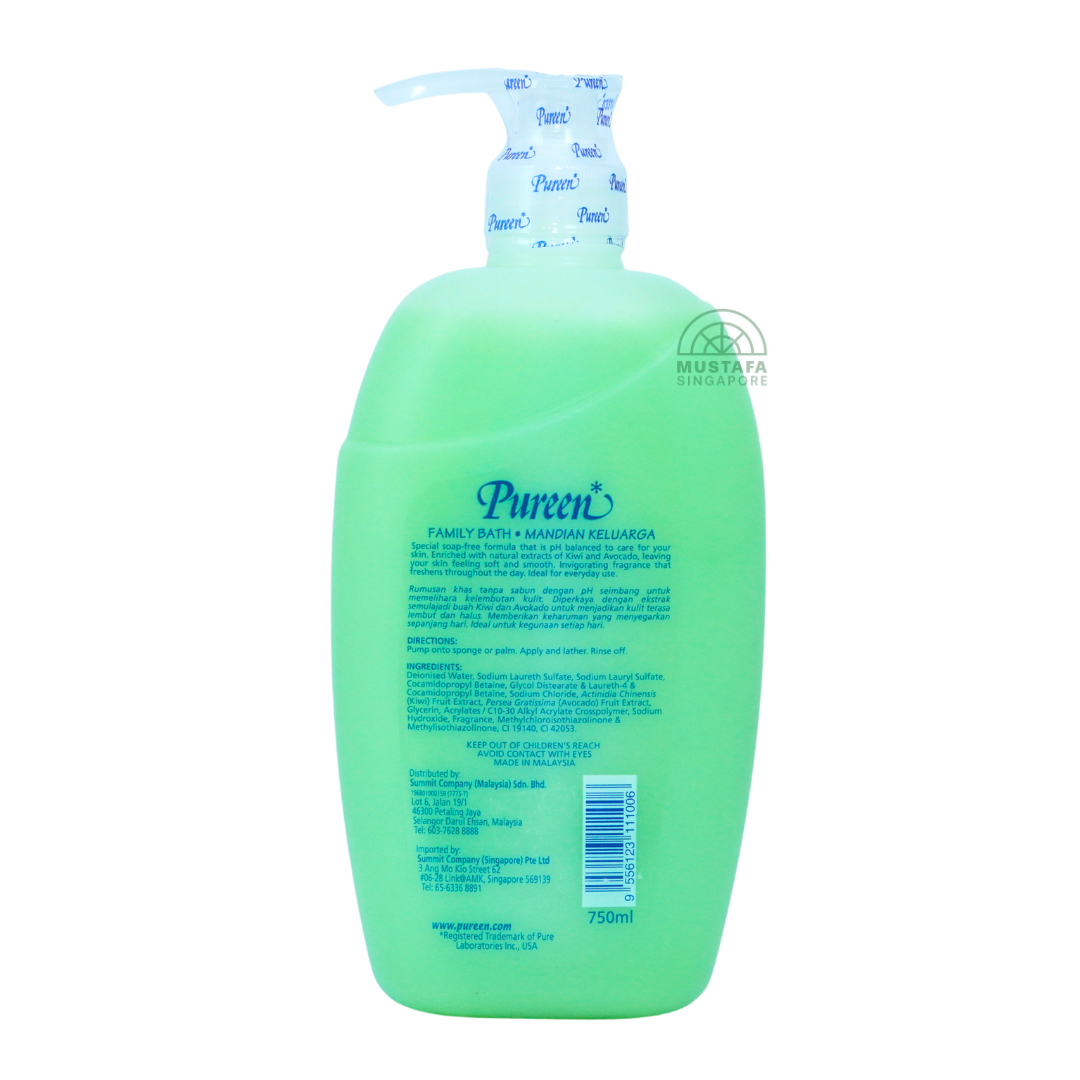 Pureen Family Bath with Extracts of Avocado & Kiwi Moisturizing & Nourishing 750ml