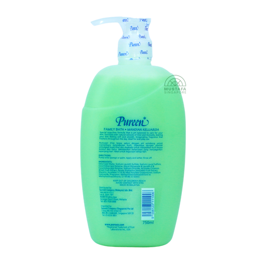 Pureen Family Bath with Extracts of Avocado & Kiwi Moisturizing & Nourishing 750ml