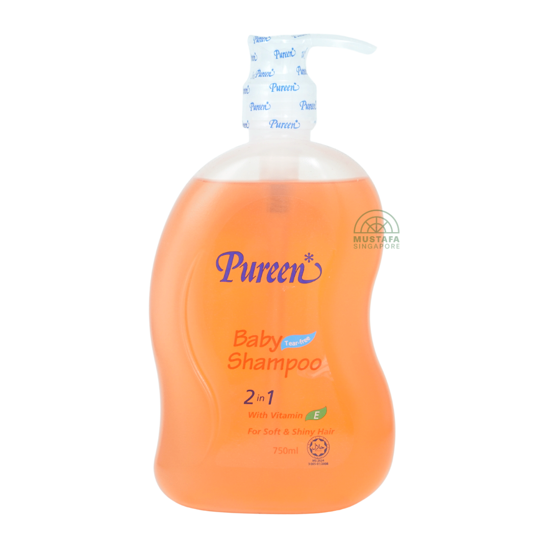 Pureen Baby Shampoo 2 in 1 with vitamin E for Soft & Shiny Hair 750ml