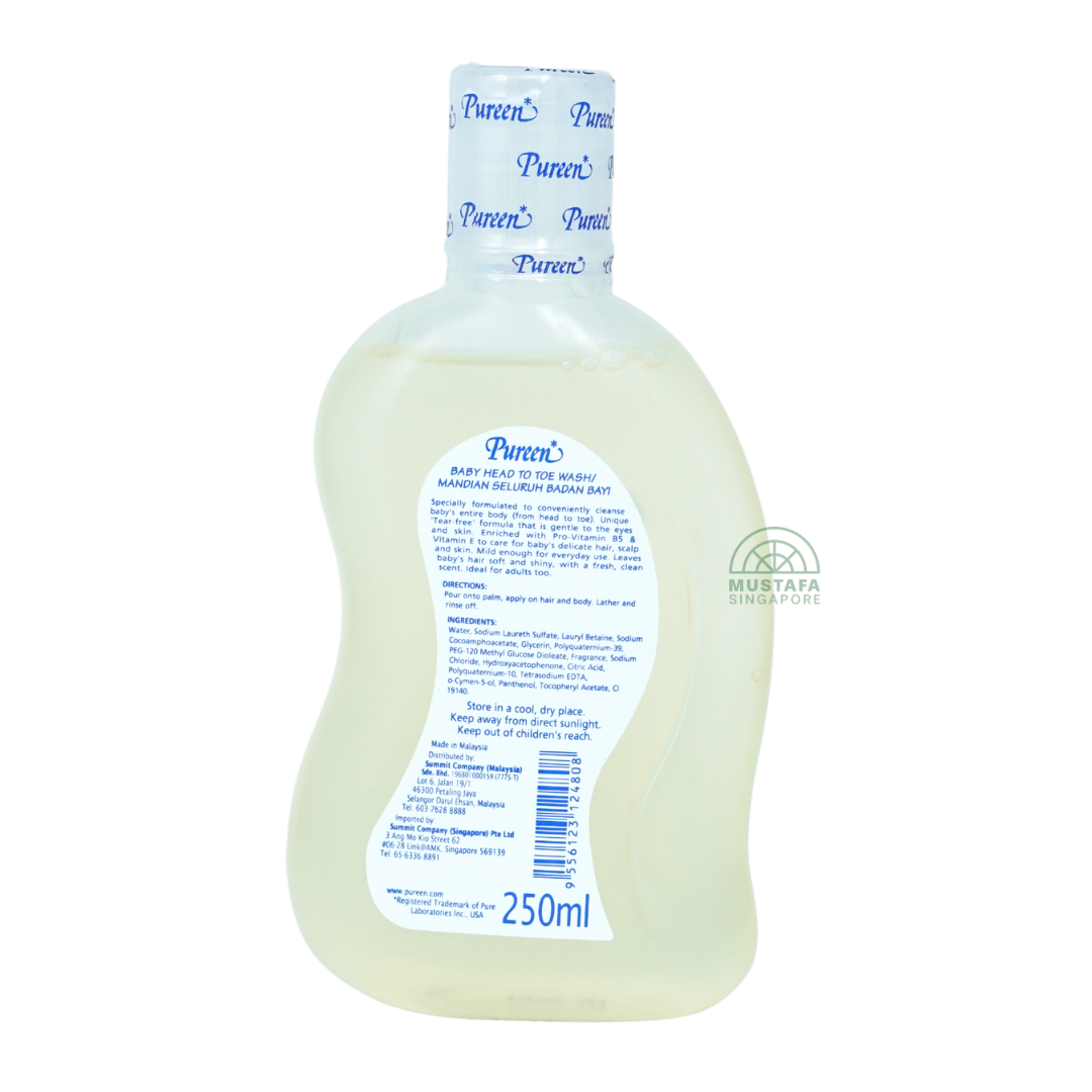 Pureen Baby Head to Toe Wash with Pro-Vitamin B5 & Vitamin E 250ml