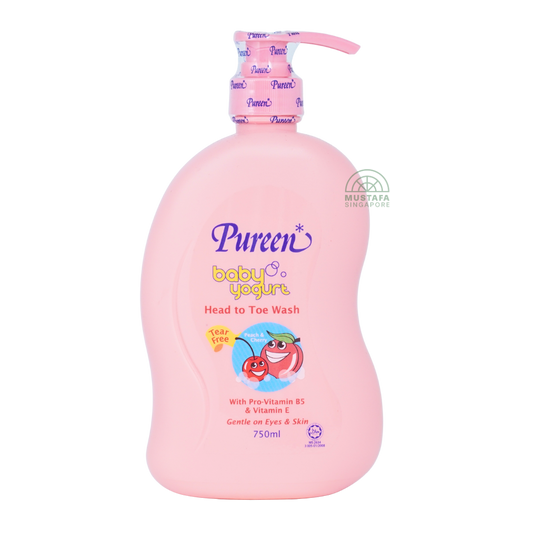 Pureen Baby Yoghurt Head to Toe Wash Peach & Cherry 750ml