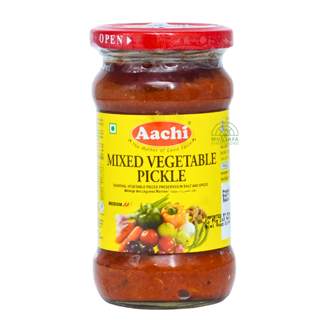 Aachi Mixed Vegetable Pickle (Seasonal Veg Pieces Presevered in Salt & Spices) 300g
