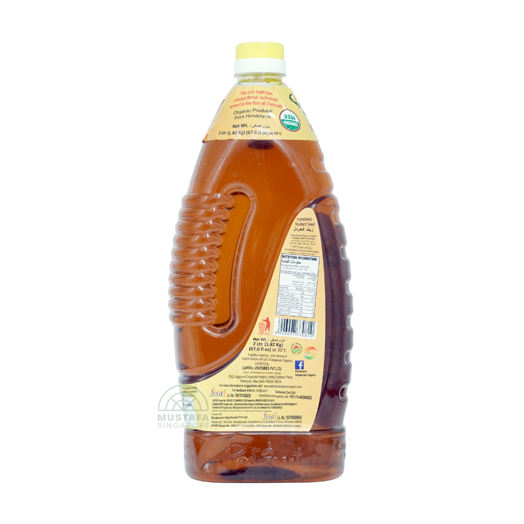 Parliament Sanjeevani Organics Mustard Oil Cold Pressed 2L