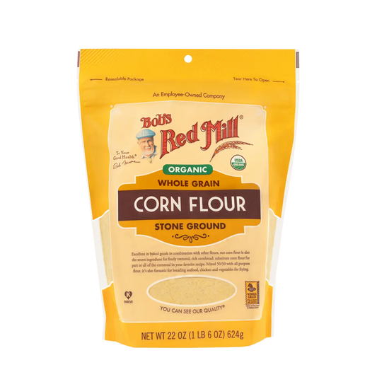 Bob's Red Mill Organic Whole Grain Corn Flour 624g