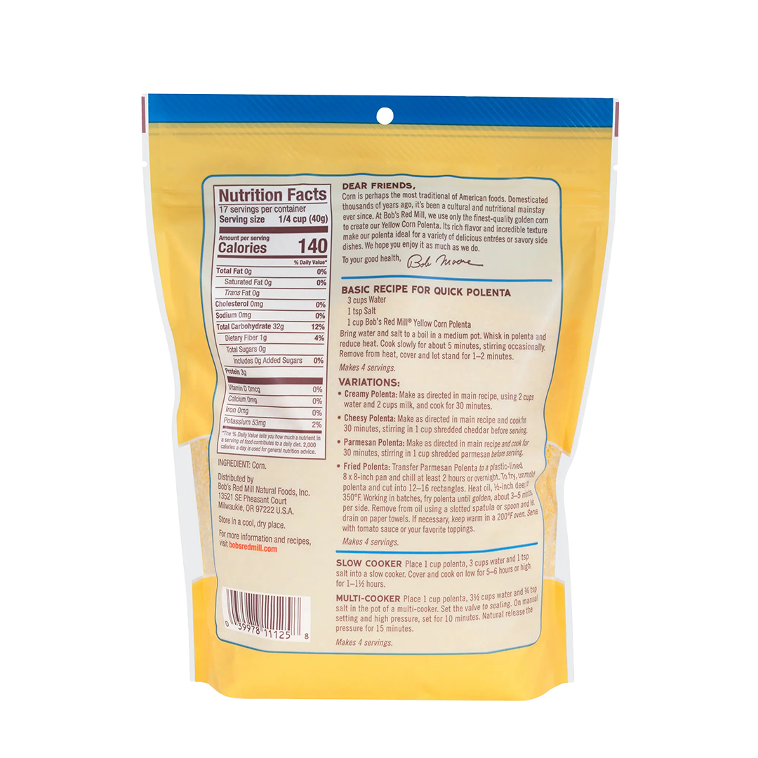 Bob's Red Mill Yellow Corn Polenta 680g