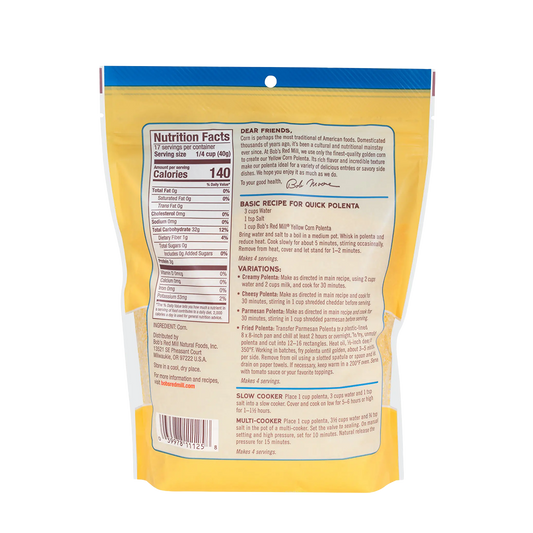 Bob's Red Mill Yellow Corn Polenta 680g