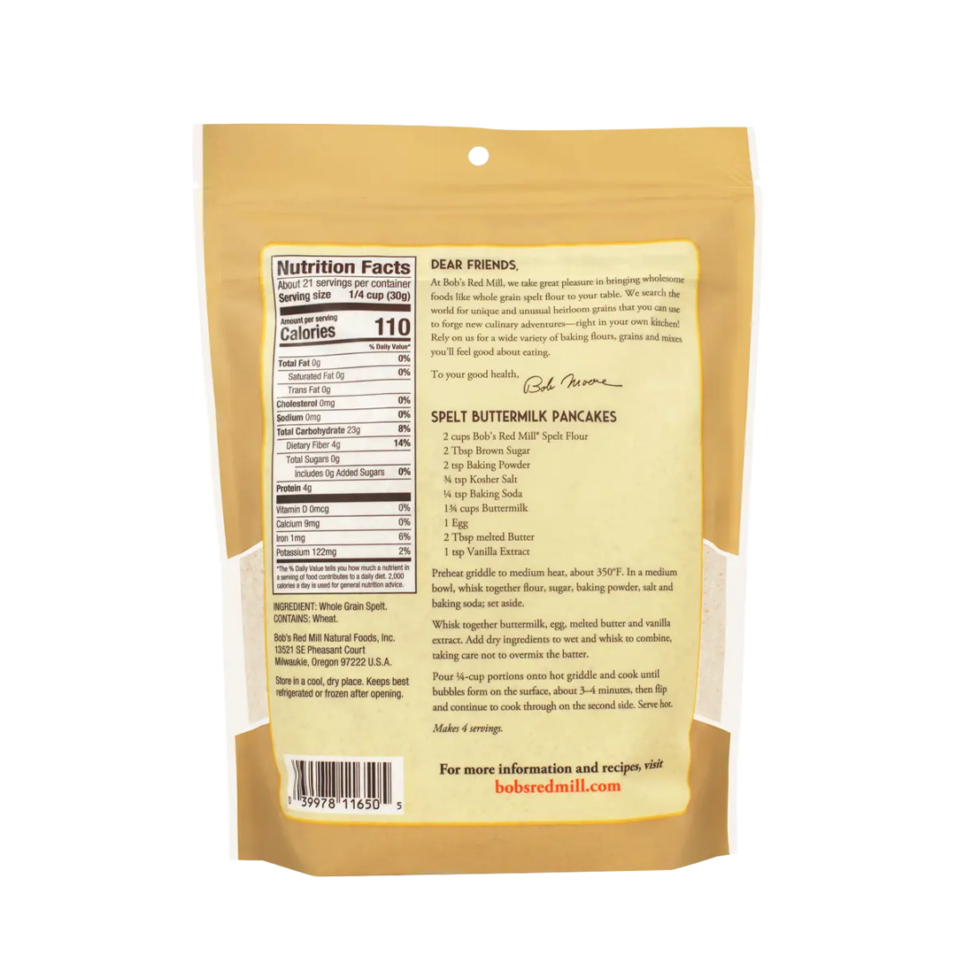 Bob's Red Mill Spelt Flour 624g