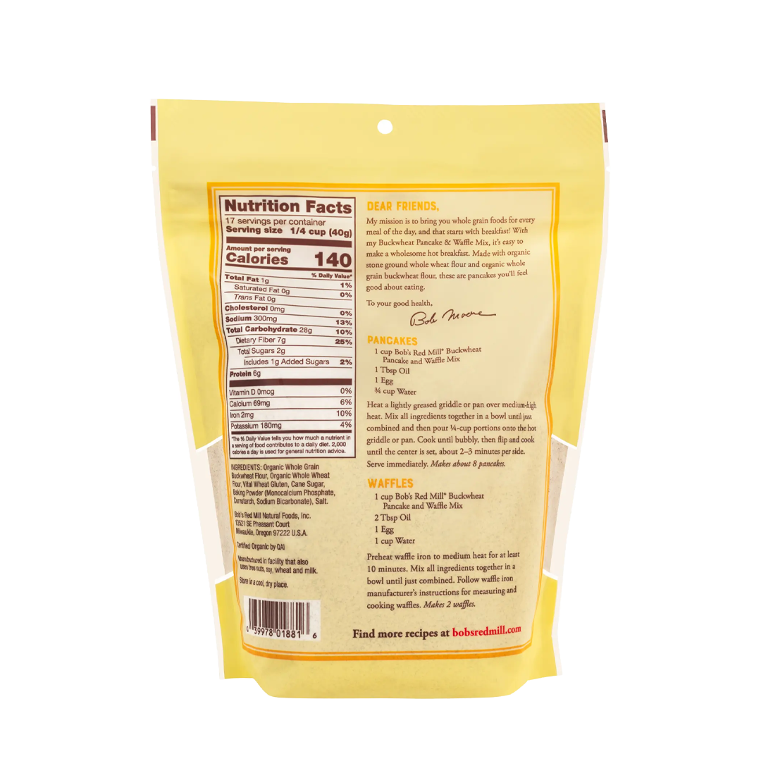 Bob's Red Mill Buckwheat Pancake & Waffle Mix 680g